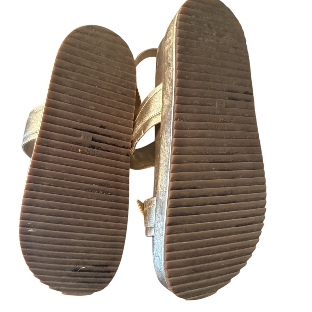 Alexandre Birman Gold Platform Sandals - Picture 3 of 7